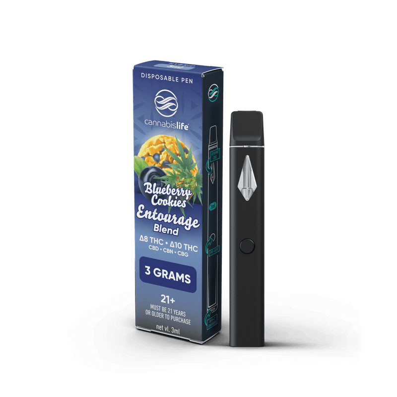 Cannabis Life Blueberry Cookies Entourage Disposable Vape Pen- (3ml) Best Sales Price - Vape Pens