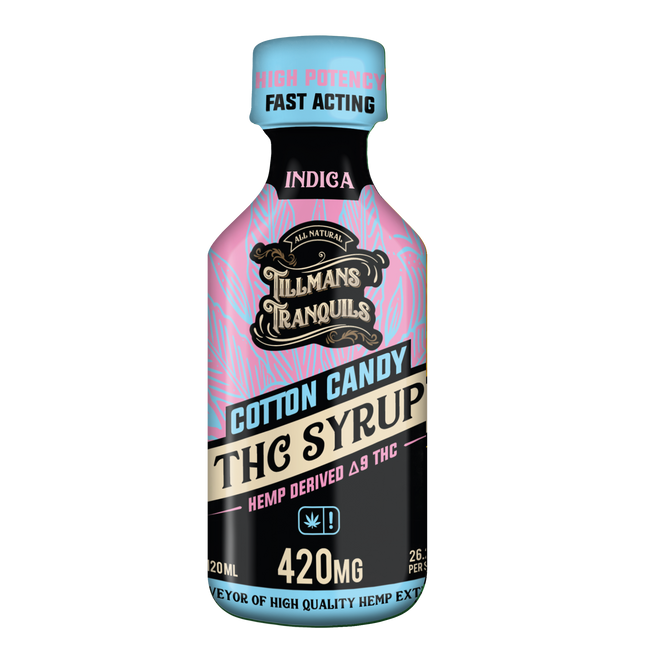 Tillmans Tranquils Cotton Candy Delta 9 THC Syrup – 420mg Best Sales Price - Edibles