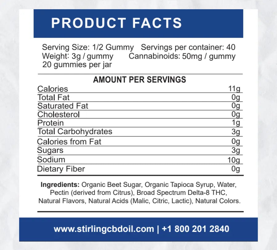 Stirling CBD - Delta 8 Gummies for Sleep Best Sales Price - Gummies