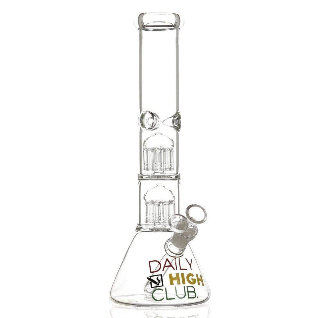 Daily High Club "Double Tree Perc Beaker" Bong Best Sales Price - Bongs