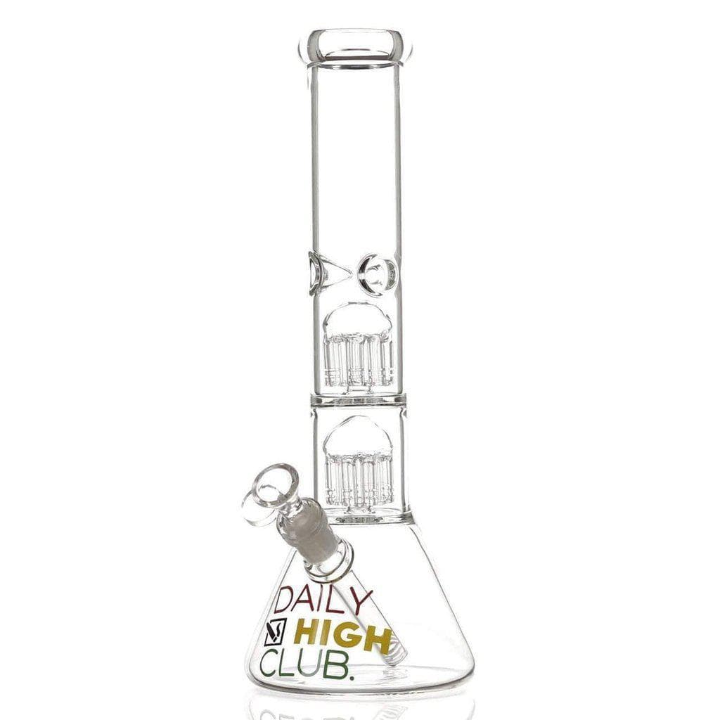 Daily High Club "Double Tree Perc Beaker" Bong Best Sales Price - Bongs