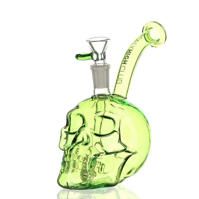 Daily High Club "Slime Green Skull" Bong Best Sales Price - Bongs