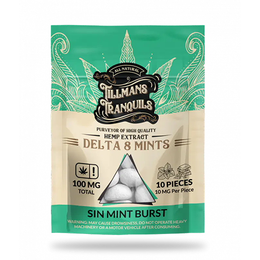 Tillmans Tranquils Sin Mint Burst Delta 8 THC Mints Best Sales Price - Edibles