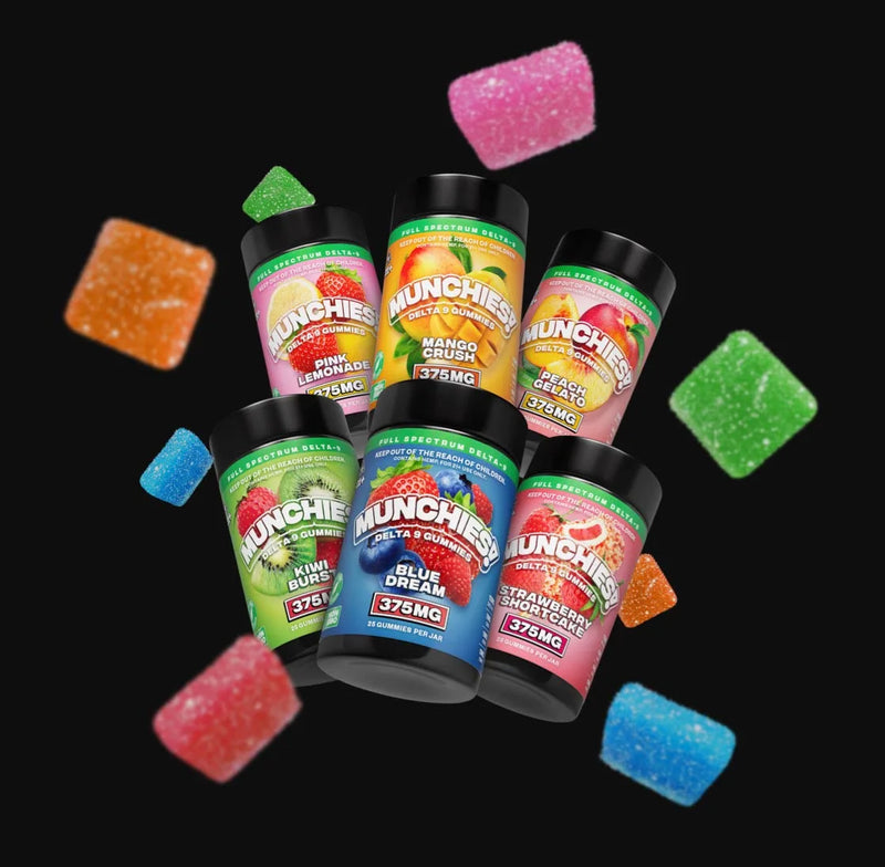 Delta Munchies Pink Lemonade Delta 9 Gummies 375mg/600mg Best Sales Price - Gummies