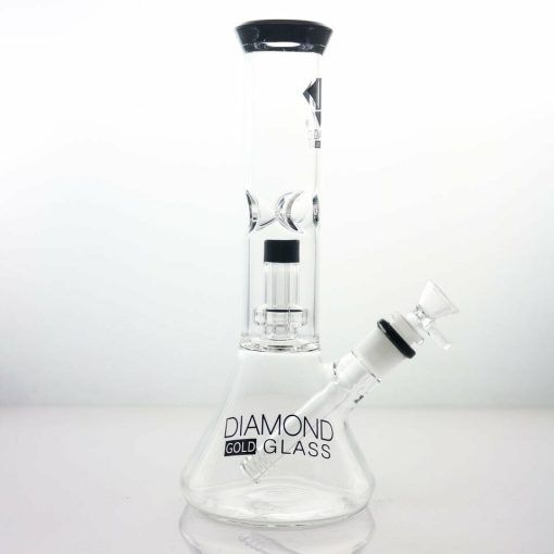 Diamond Glass Clear Mansion Showerhead Beaker Bong Best Sales Price - Bongs