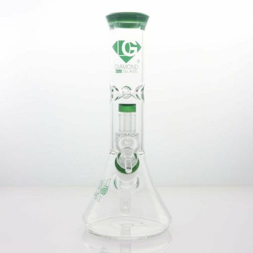 Diamond Glass Clear Mansion Showerhead Beaker Bong Best Sales Price - Bongs