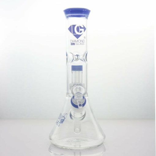 Diamond Glass Clear Mansion Showerhead Beaker Bong Best Sales Price - Bongs