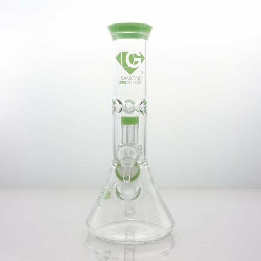 Diamond Glass Clear Mansion Showerhead Beaker Bong Best Sales Price - Bongs