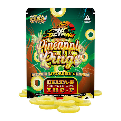 Dimo Hi-Octane Delta-8 Live Resin Gummy Rings 1000mg | 10pc Best Sales Price - Gummies