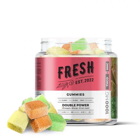 Double Power Gummies - THCO 1000mg Fresh Best Sales Price - Gummies