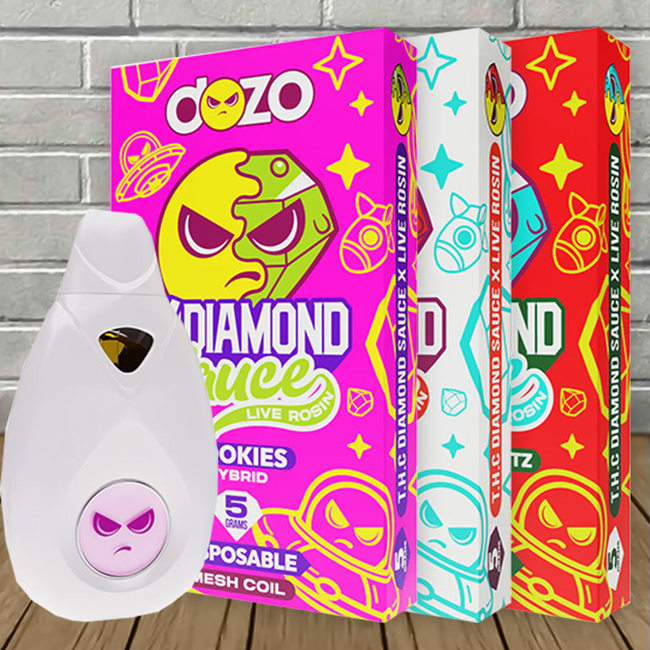 Dozo Live Rosin Diamond Sauce Disposable 5g Best Sales Price - Vape Pens