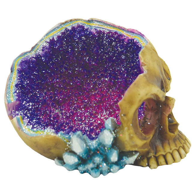 Fujima Geode Skull Polyresin Ashtray - 5.5"x4.25" Best Sales Price - Accessories