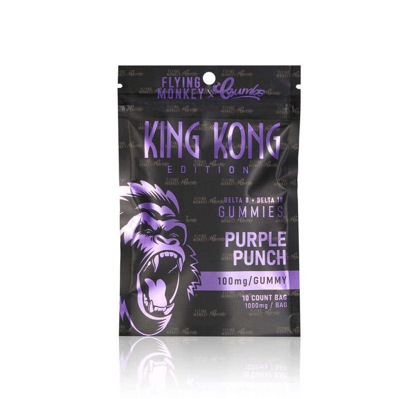 Flying Monkey x Crumbs King Kong 100mg D8 + D10 Gummies (10pcs) Best Sales Price - Gummies