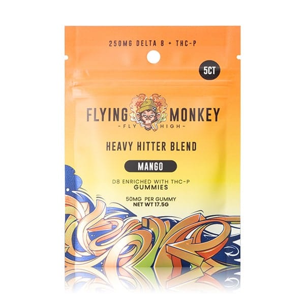 Flying Monkey Heavy Hitter Blend 50mg D8 + THCP Gummies (5pcs) Best Sales Price - Vape Pens