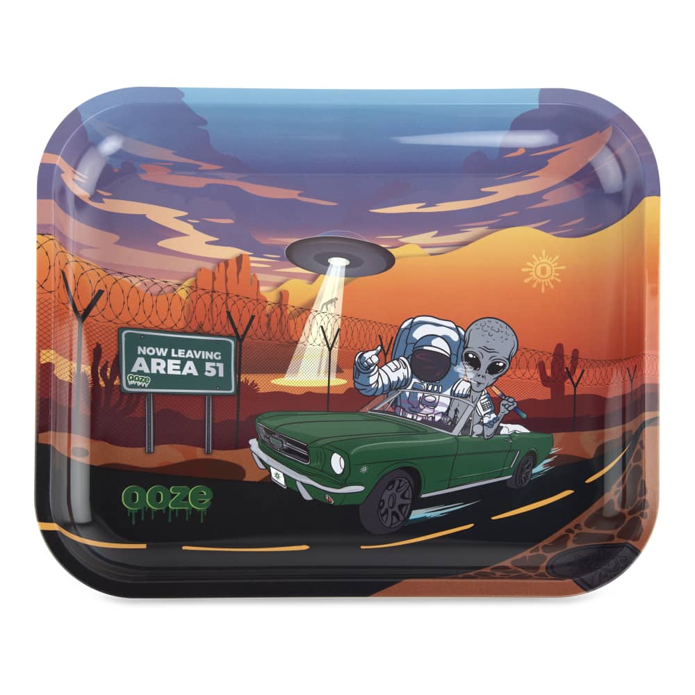 Ooze Rolling Tray - Metal - Large Best Sales Price - Rolling Papers & Supplies