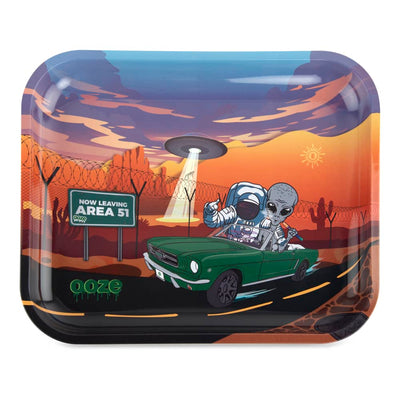 Ooze Rolling Tray - Metal - Large Best Sales Price - Rolling Papers & Supplies