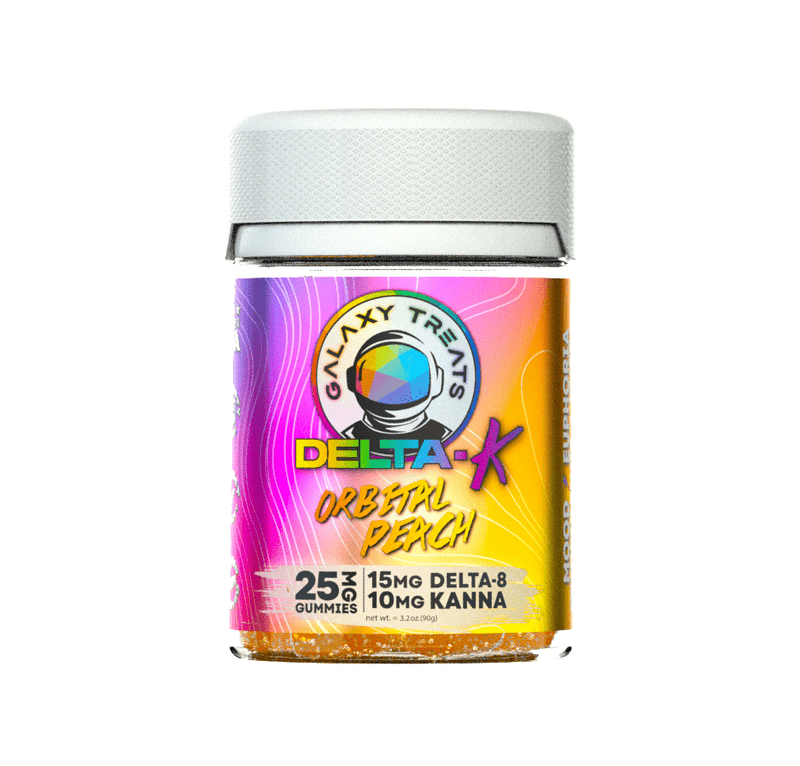 Galaxy Treats Orbital Peach Delta K Gummies (20ct) Best Sales Price - Gummies