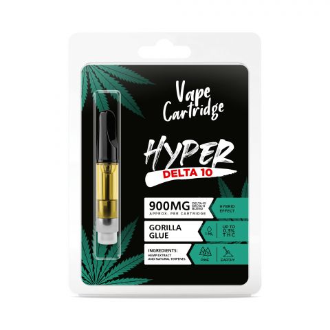 Gorilla Glue Cartridge - Delta 10 THC Hyper 900mg (1ml) Best Sales Price - Vape Pens