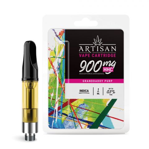 Grand Daddy Purp Cartridge - HHC THC Artisan 900mg Best Sales Price - Vape Pens