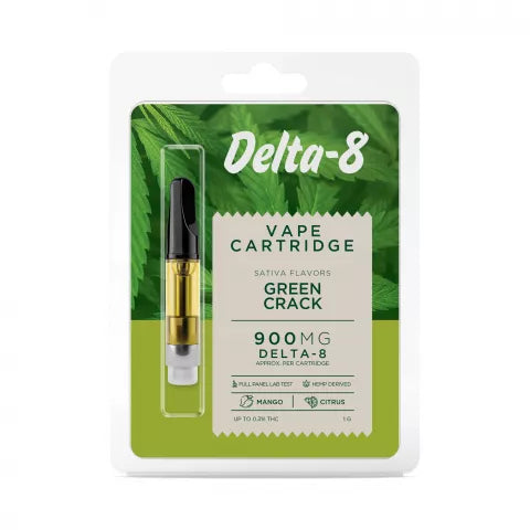 Green Crack Glue Strain Vape -Green Crack Cartridge - Delta 8 - 900mg - Buzz Best Sales Price - Vape Pens