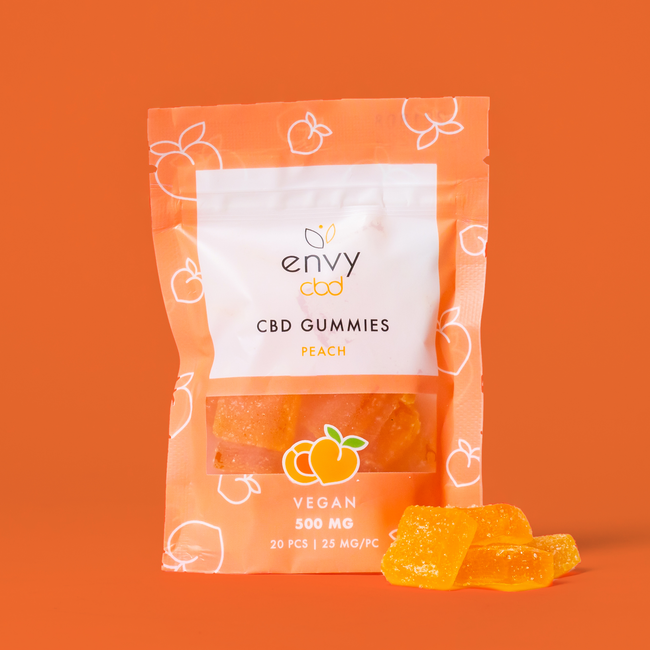 Envy CBD – Peach 500MG Broad Spectrum CBD Gummies Best Sales Price - Gummies