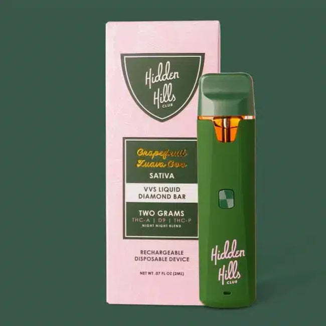 Hidden Hills Club VVS Liquid Diamond Bars Night Night Blend Disposables (2g) Best Sales Price - Vape Pens