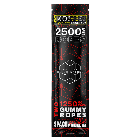 Hi on Nature 2500mg KNOCKOUT GUMMY ROPES - SPACE PEBBLES Best Sales Price - Gummies