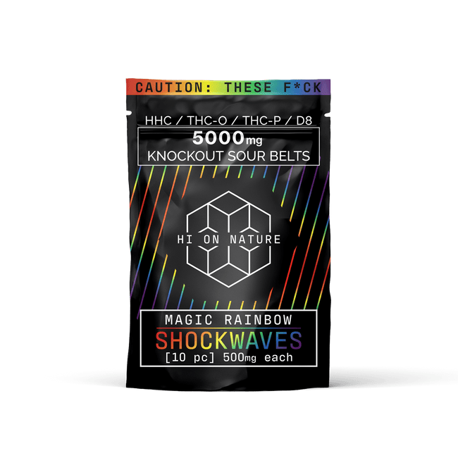 Hi On Nature 5000mg KNOCKOUT SHOCKWAVES - MAGIC RAINBOW Best Sales Price - Edibles