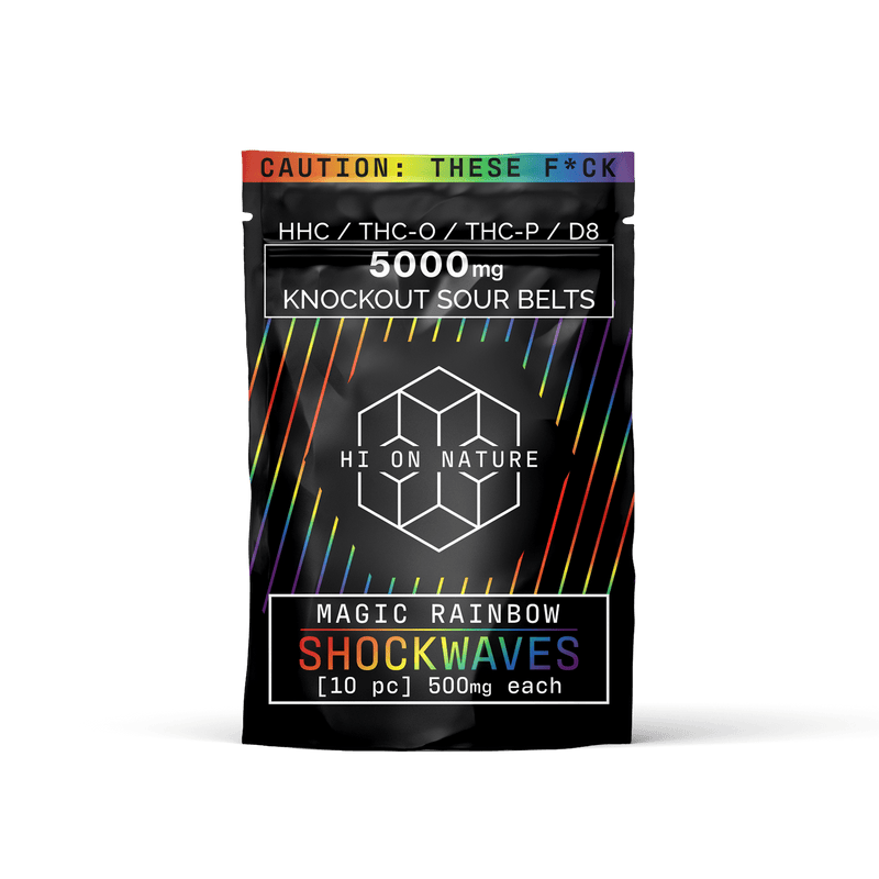 Hi On Nature 5000mg KNOCKOUT SHOCKWAVES - MAGIC RAINBOW Best Sales Price - Edibles