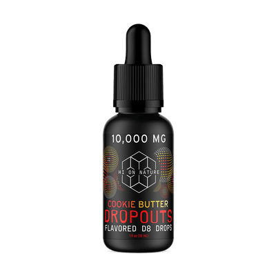 Hi On Nature 10,000mg Delta 8 Dropouts - Cookie Butter Best Sales Price - Tincture Oil