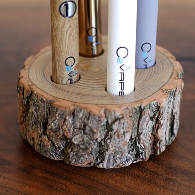 O2 Vape Vape Pen Stands: Handcrafted Natural Wood Best Sales Price - Accessories