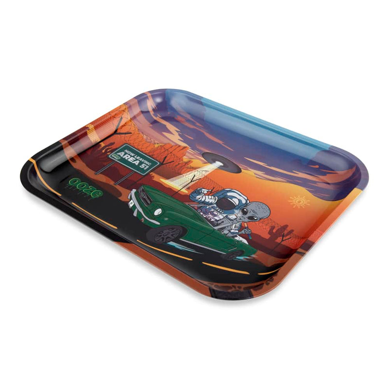 Ooze Rolling Tray - Metal - Large Best Sales Price - Rolling Papers & Supplies