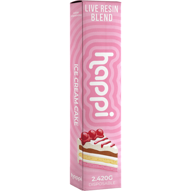 Happi Ice Cream Cake - 2G Disposable Live Resin Blend Best Sales Price - Vape Pens