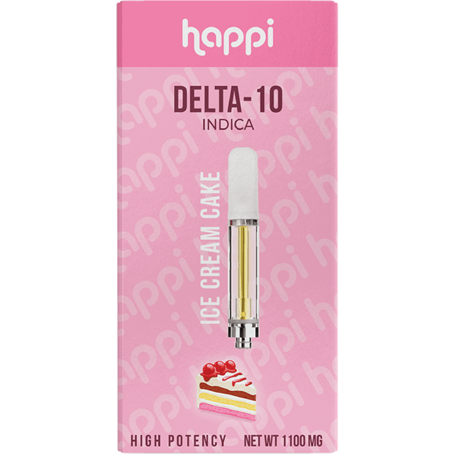 Happi Ice Cream Cake - Delta-10 (Indica) Cartridge Best Sales Price - Vape Cartridges
