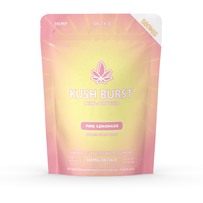 Happi Kush Burst Pink Lemon Delta-8 500mg Gummies