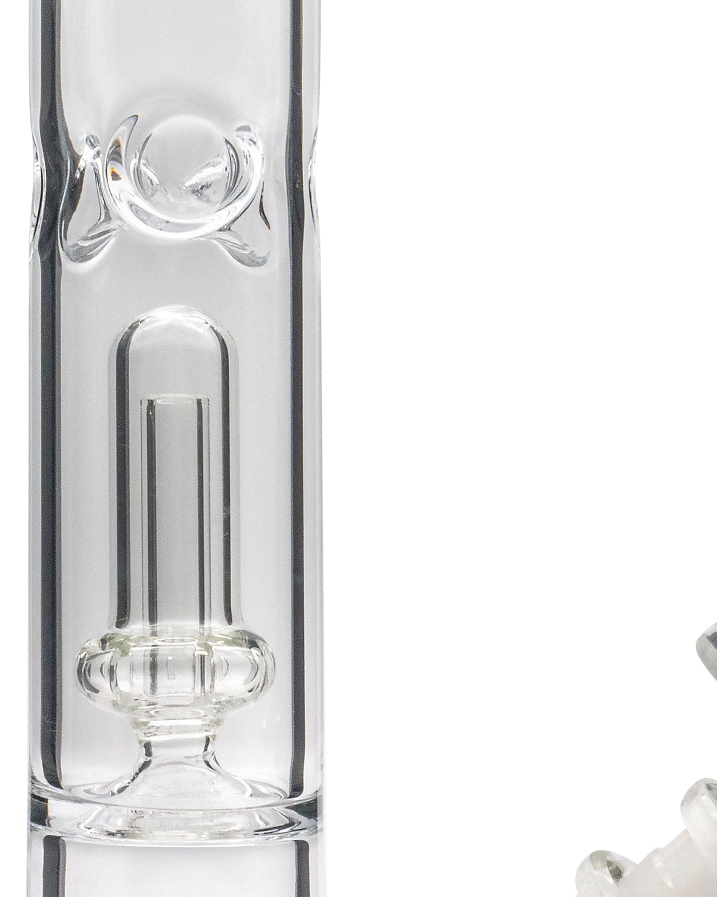 LA Pipes 12" Clear Single UFO Showerhead Perc Straight Tube Best Sales Price - Bongs