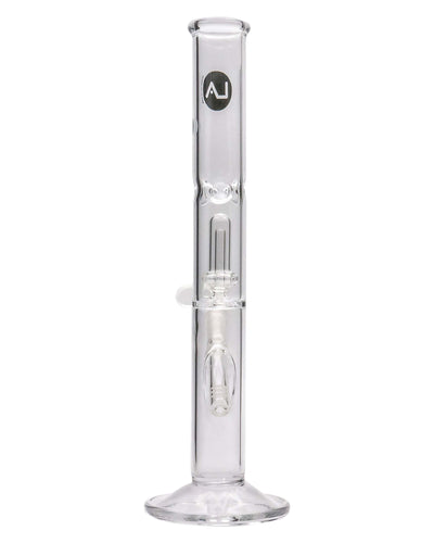 LA Pipes 12" Clear Single UFO Showerhead Perc Straight Tube Best Sales Price - Bongs