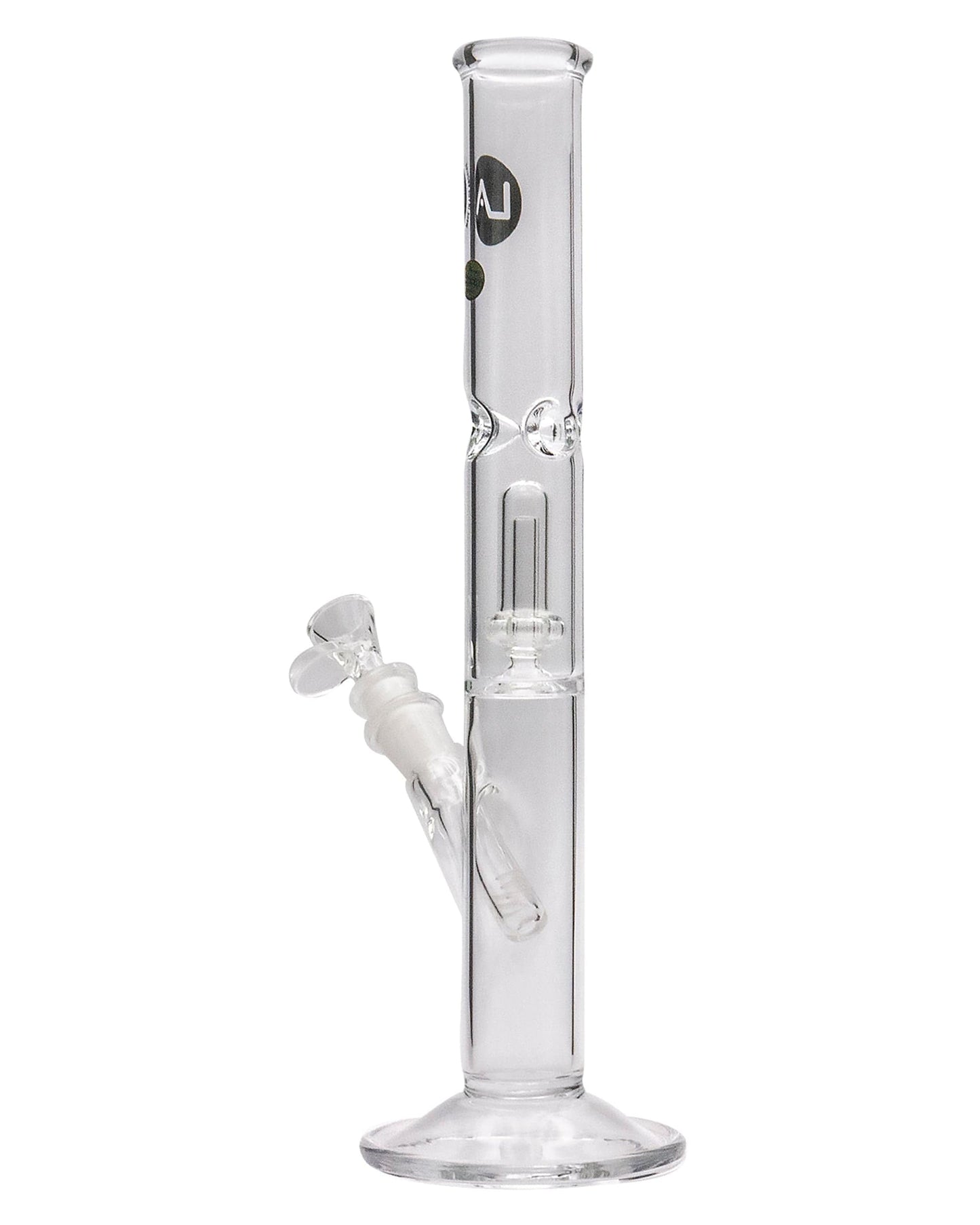 LA Pipes 12" Clear Single UFO Showerhead Perc Straight Tube Best Sales Price - Bongs