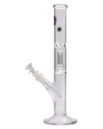 LA Pipes 12" Clear Single UFO Showerhead Perc Straight Tube Best Sales Price - Bongs