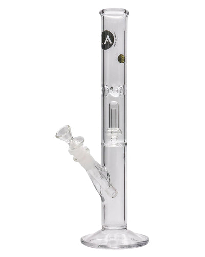 LA Pipes 12" Clear Single UFO Showerhead Perc Straight Tube Best Sales Price - Bongs