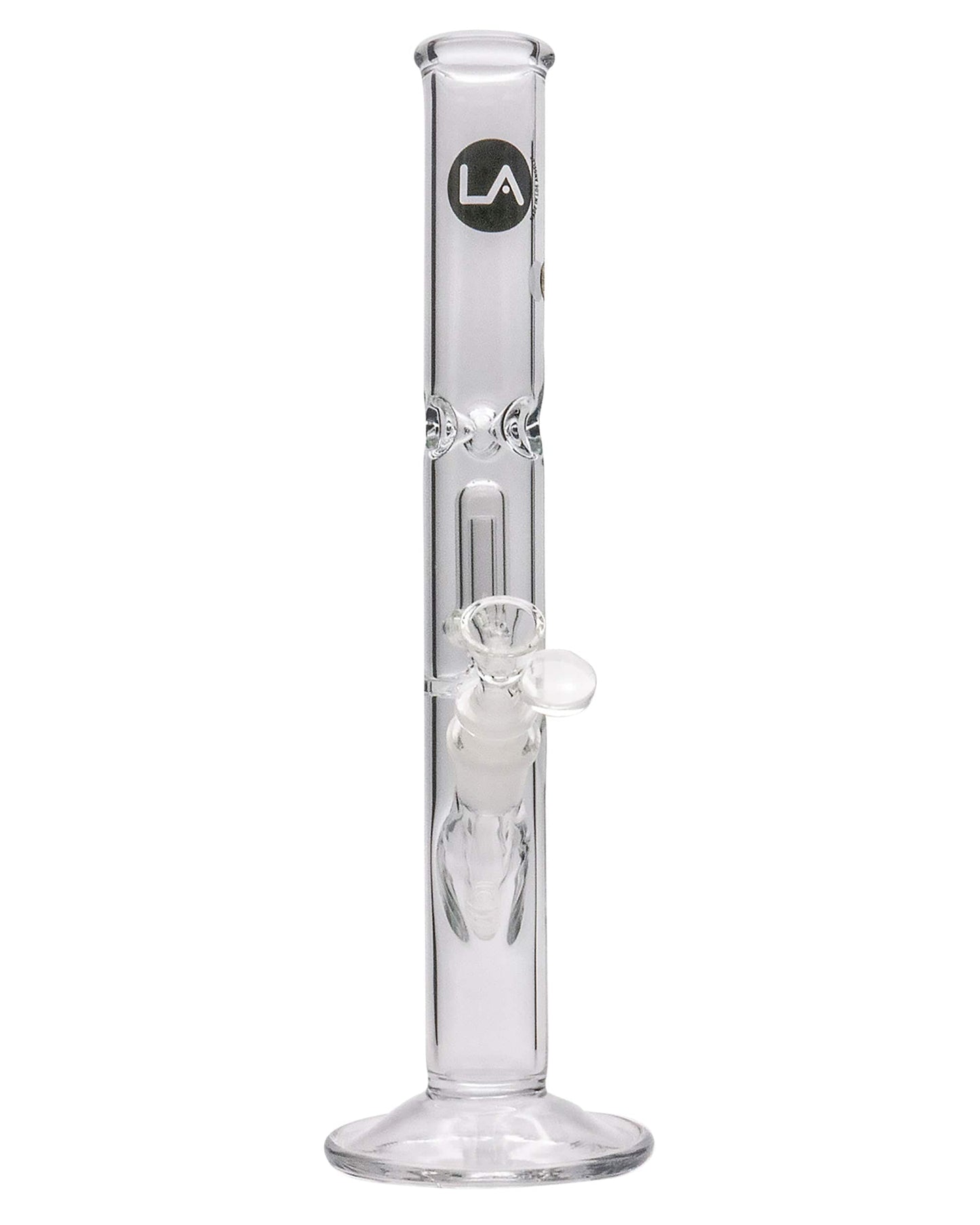 LA Pipes 12" Clear Single UFO Showerhead Perc Straight Tube Best Sales Price - Bongs