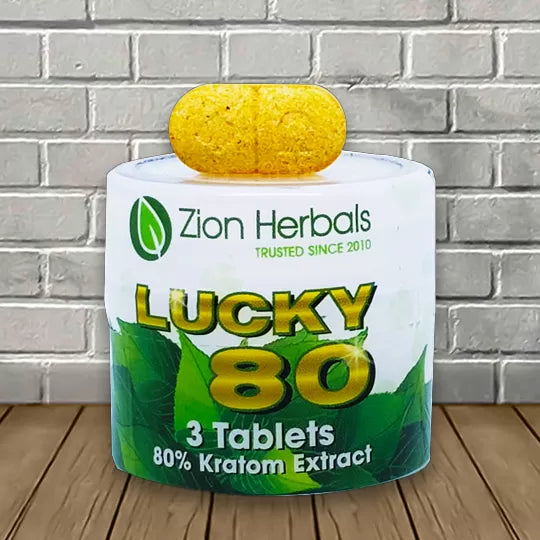 Zion Herbals Lucky 80 Kratom Extract Tablets 3ct Best Sales Price - Kratom