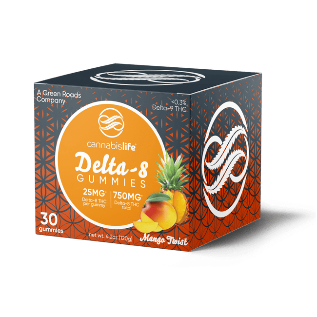 Cannabis Life Mango Twist Delta-8 Gummies - (30ct) 750mg Best Sales Price - Gummies