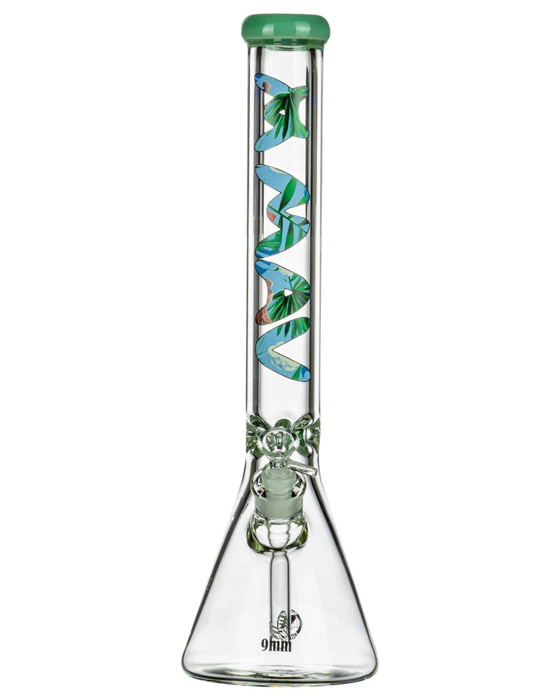 MAV Glass 18" 9mm Special Decal Beaker Bong Best Sales Price - Bongs