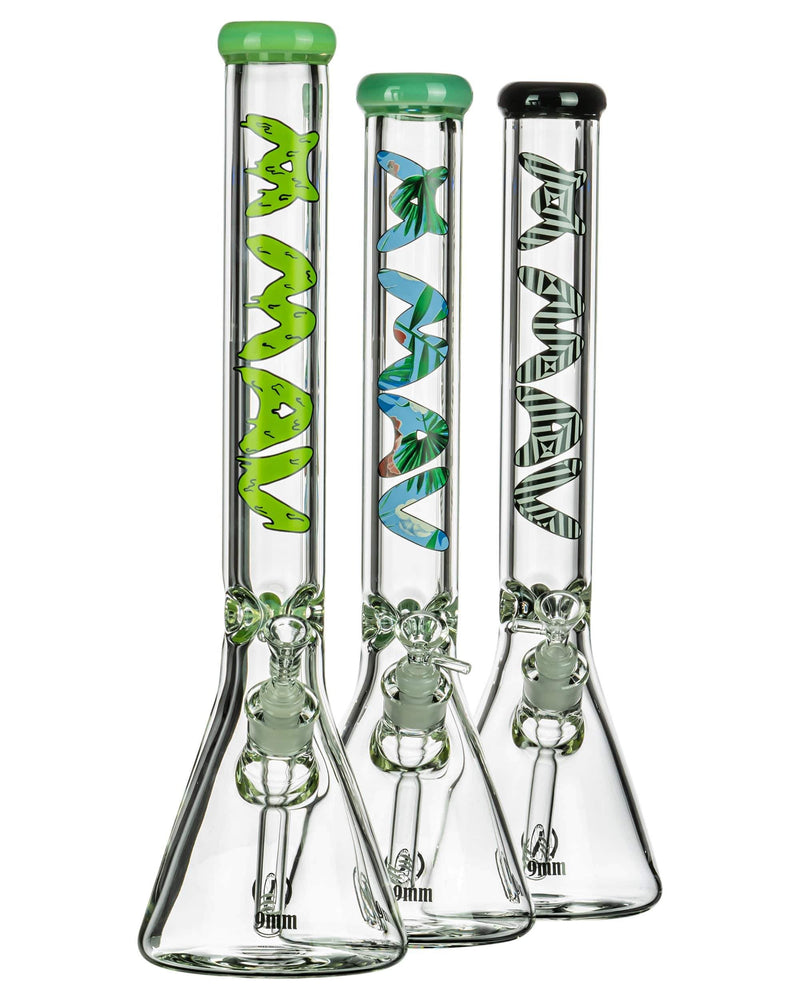 MAV Glass 18" 9mm Special Decal Beaker Bong Best Sales Price - Bongs