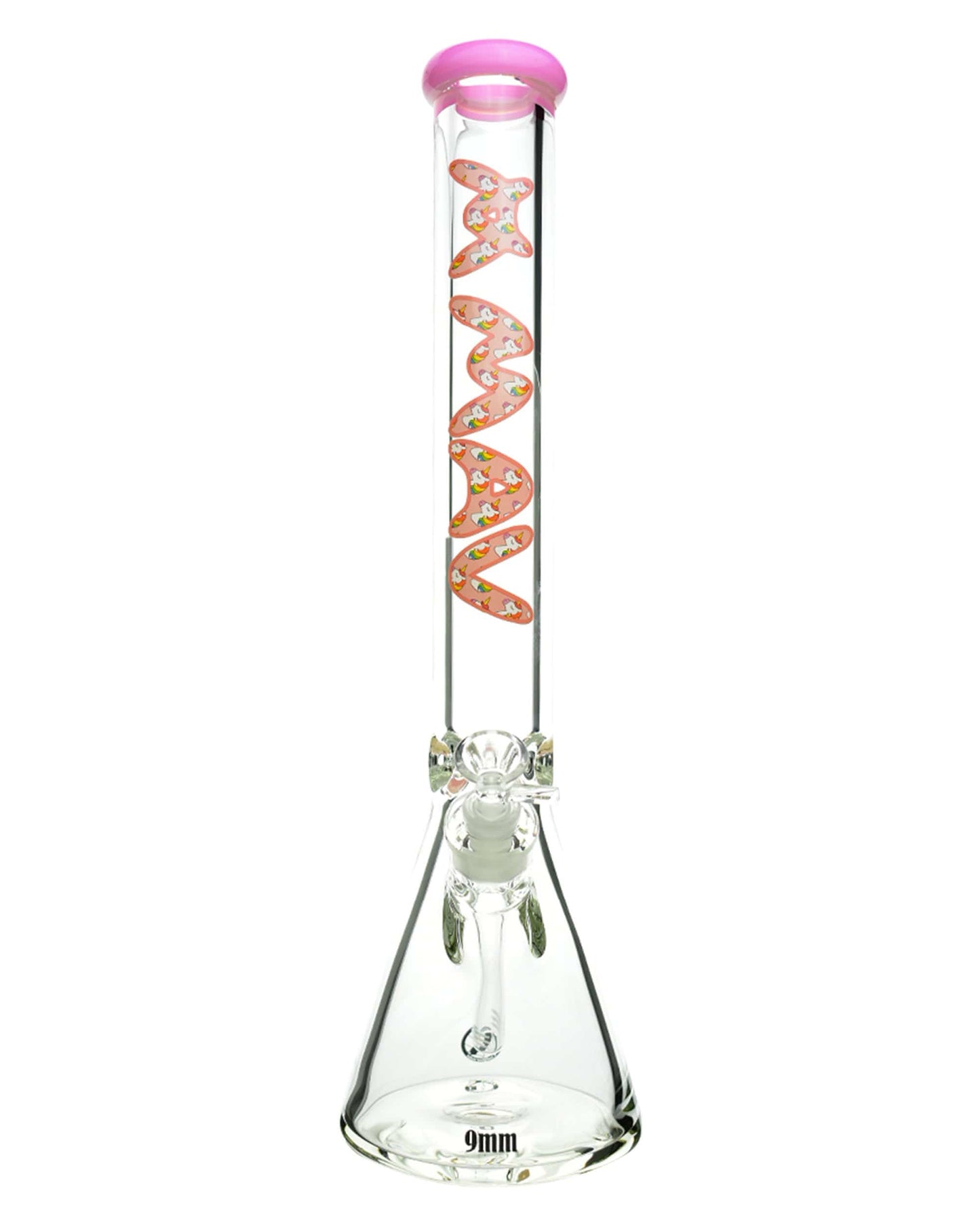 MAV Glass 18" 9mm Special Decal Beaker Bong Best Sales Price - Bongs