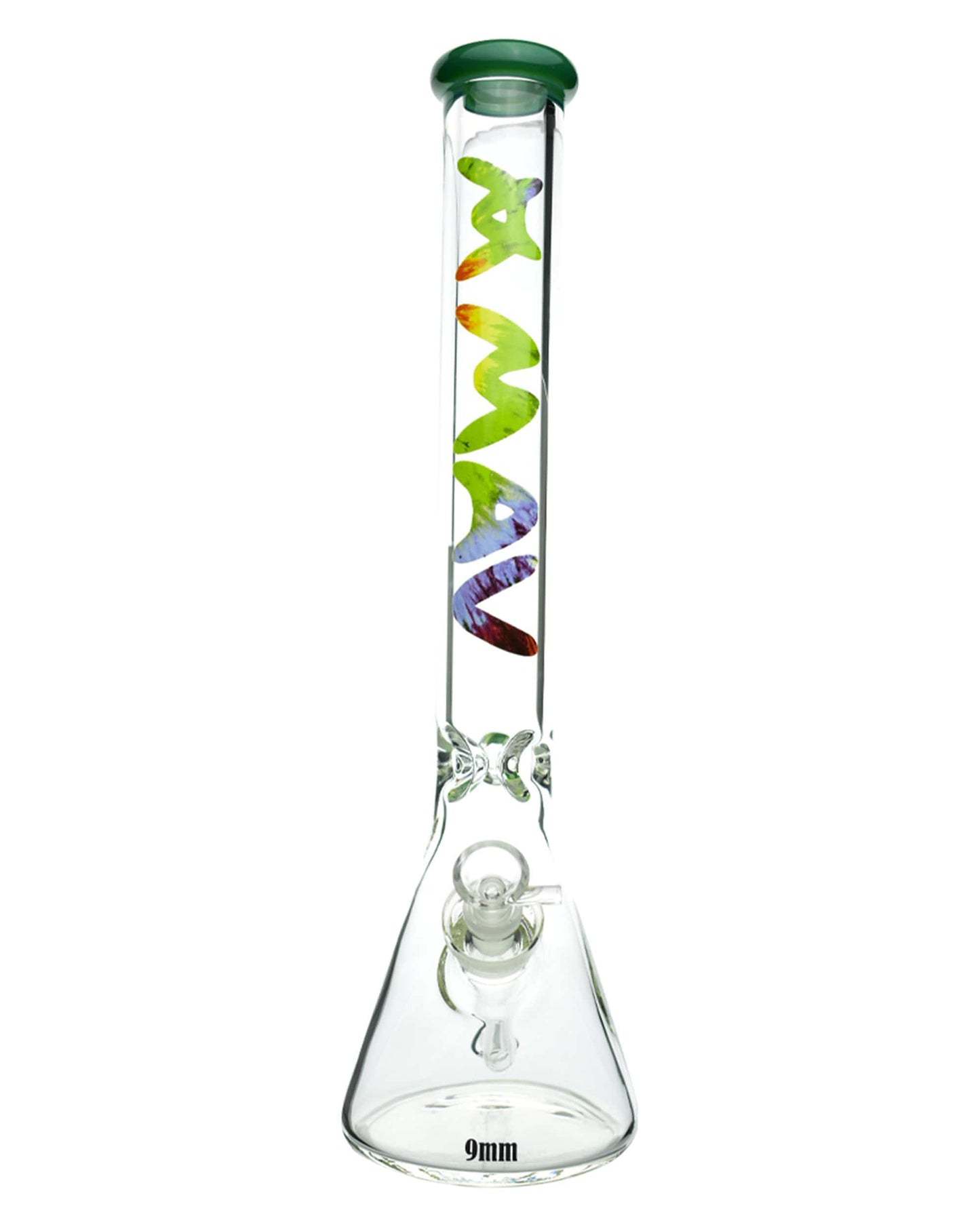 MAV Glass 18" 9mm Special Decal Beaker Bong Best Sales Price - Bongs