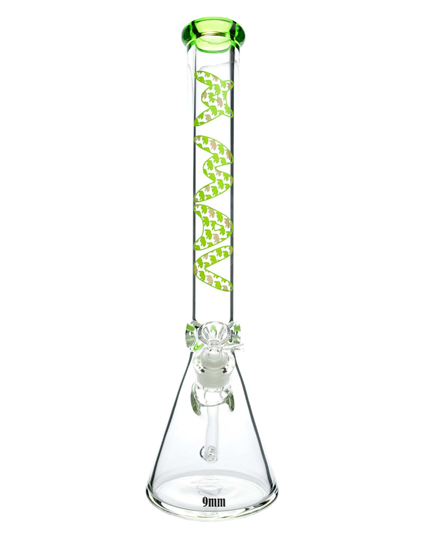 MAV Glass 18" 9mm Special Decal Beaker Bong Best Sales Price - Bongs