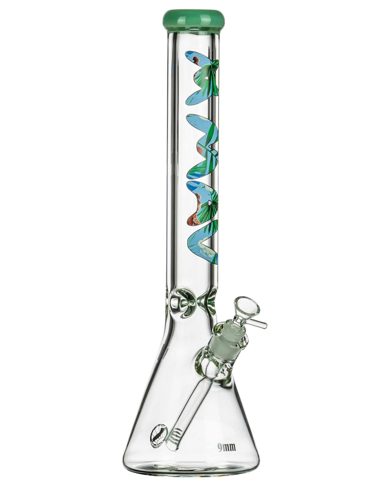 MAV Glass 18" 9mm Special Decal Beaker Bong Best Sales Price - Bongs