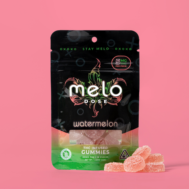 Melo Dose – Watermelon 50MG Delta-9 THC Gummies Best Sales Price - Gummies